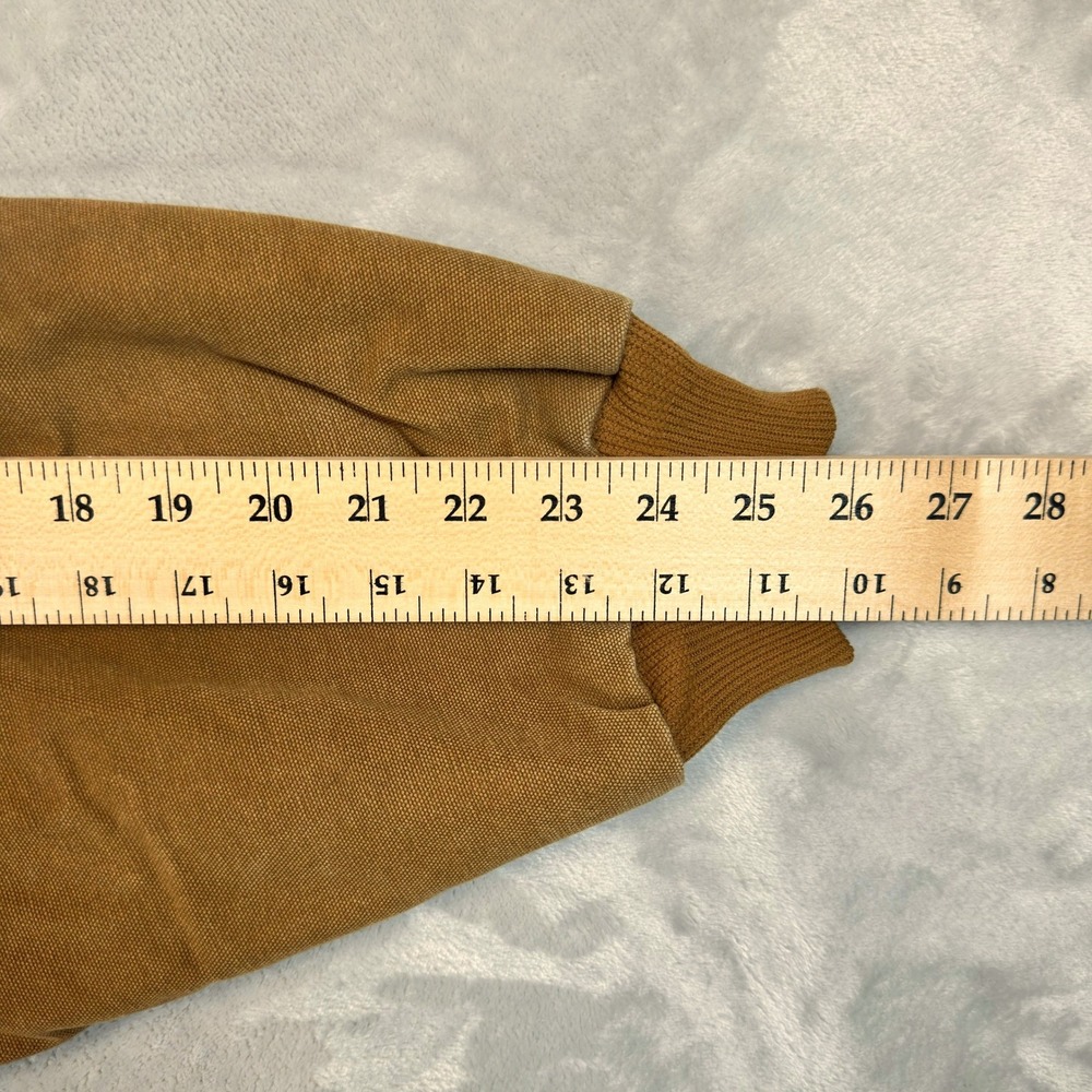 Carhartt Jacket Mens 2XL Brown J130 Sandstone Active Hooded Quilted Flannel Line - Picture 6 of 7